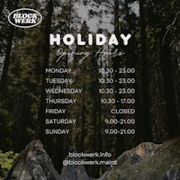 a poster with the words blackwork work holiday schedule