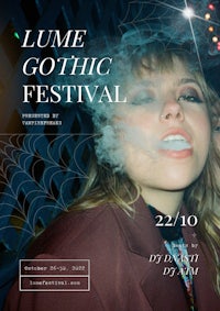 a poster for the lumie gothic festival